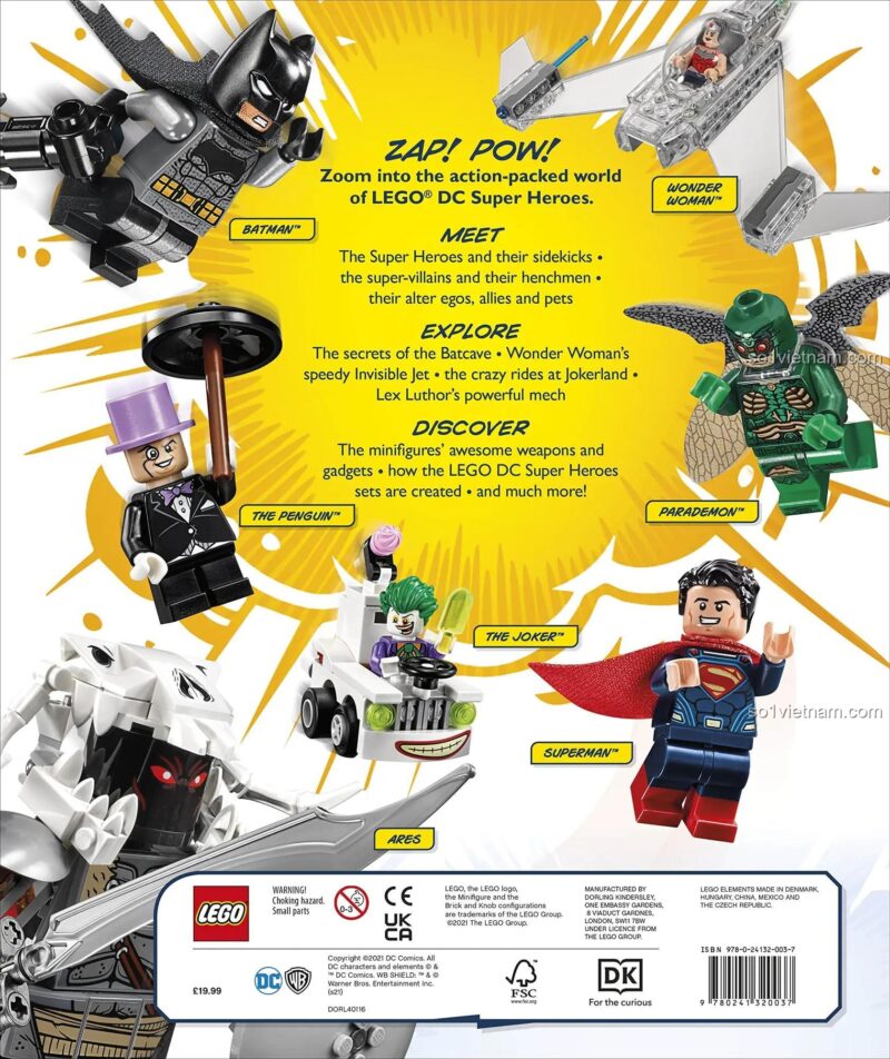 Bộ đồ chơi siêu anh hùng DC DK, Sách Từ điển hình ảnh LEGO DC, Đồ chơi giáo dục siêu anh hùng DC, DK ISBN9780241320037 Batman LEGO, Sách LEGO DC Super Heroes 9780241320037, cho bé trai 6 tuổi, chất lượng cao.