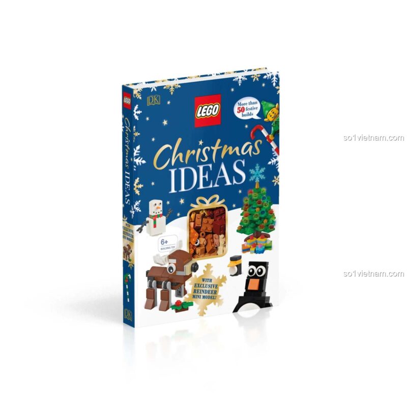 Sách hướng dẫn lắp ráp DK ISBN9780241381717, Ý tưởng xây dựng LEGO® Giáng Sinh, sách ý tưởng xây dựng LEGO® Giáng Sinh, kèm mô hình mini độc quyền, cho bé trai bé gái 6 tuổi, giá rẻ.