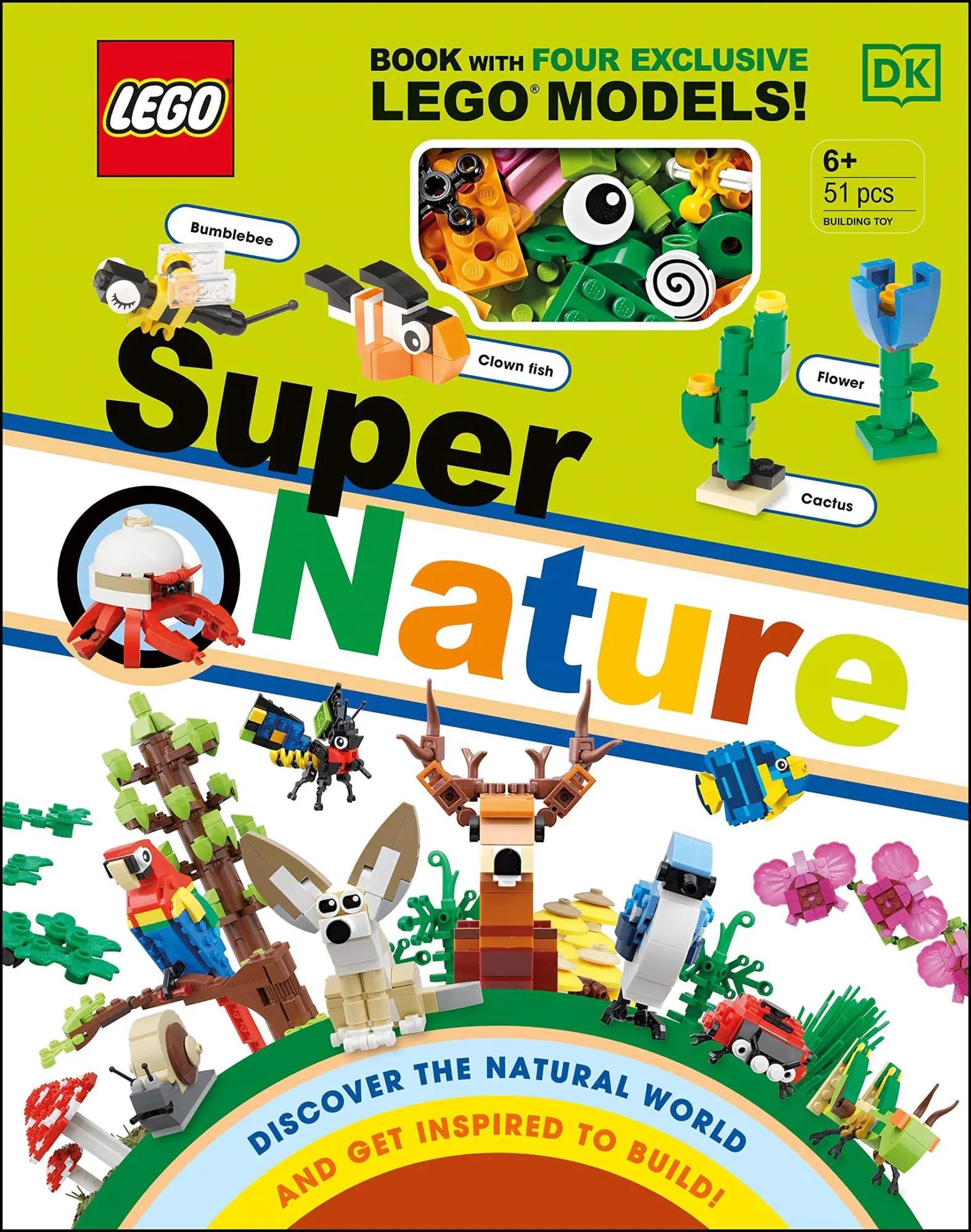 Sách khám phá thiên nhiên DK ISBN9780744028577 Super Nature kèm 4 mô hình LEGO® độc quyền, đồ chơi giáo dục STEM cho bé 6 tuổi, giá tốt