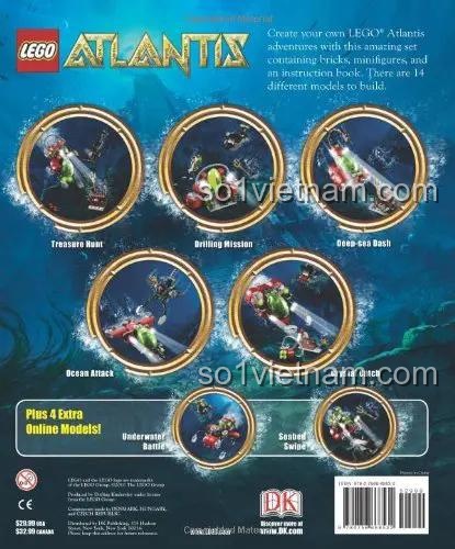 bộ lắp ghép DK ISBN9780756668532 LEGO® Atlantis: Brickmaster, 14 mẫu lắp được, cho bé trai 6 tuổi, tiết kiệm