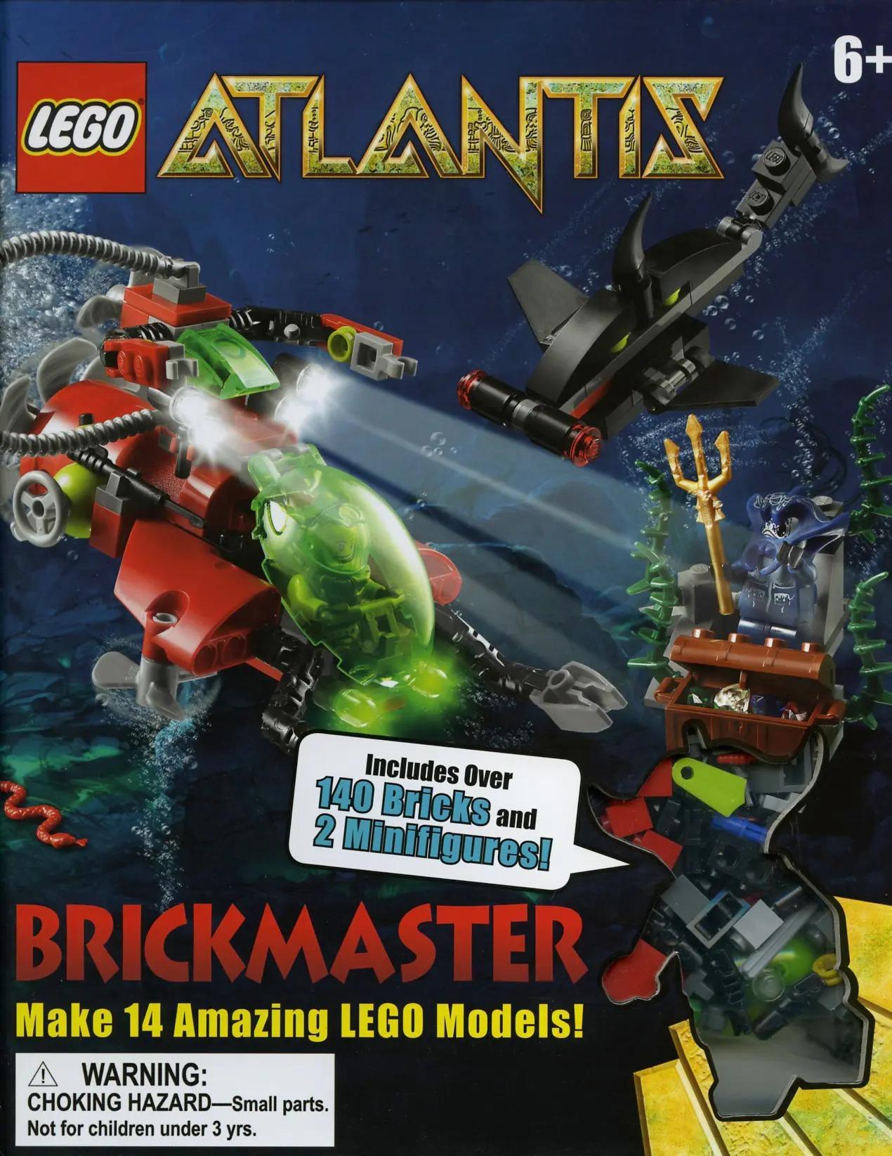 bộ đồ chơi LEGO® Atlantis DK ISBN9780756668532 Brickmaster cho bé trai 6 tuổi, 140 mảnh, 2 minifigures, kèm sách hướng dẫn, giá tốt