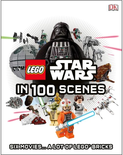 Sách Star Wars in 100 Scenes DK ISBN9781465434371, đồ chơi giáo dục về vũ trụ Star Wars, sách ảnh màu sắc cho fan LEGO Star Wars 8 tuổi, giá tốt