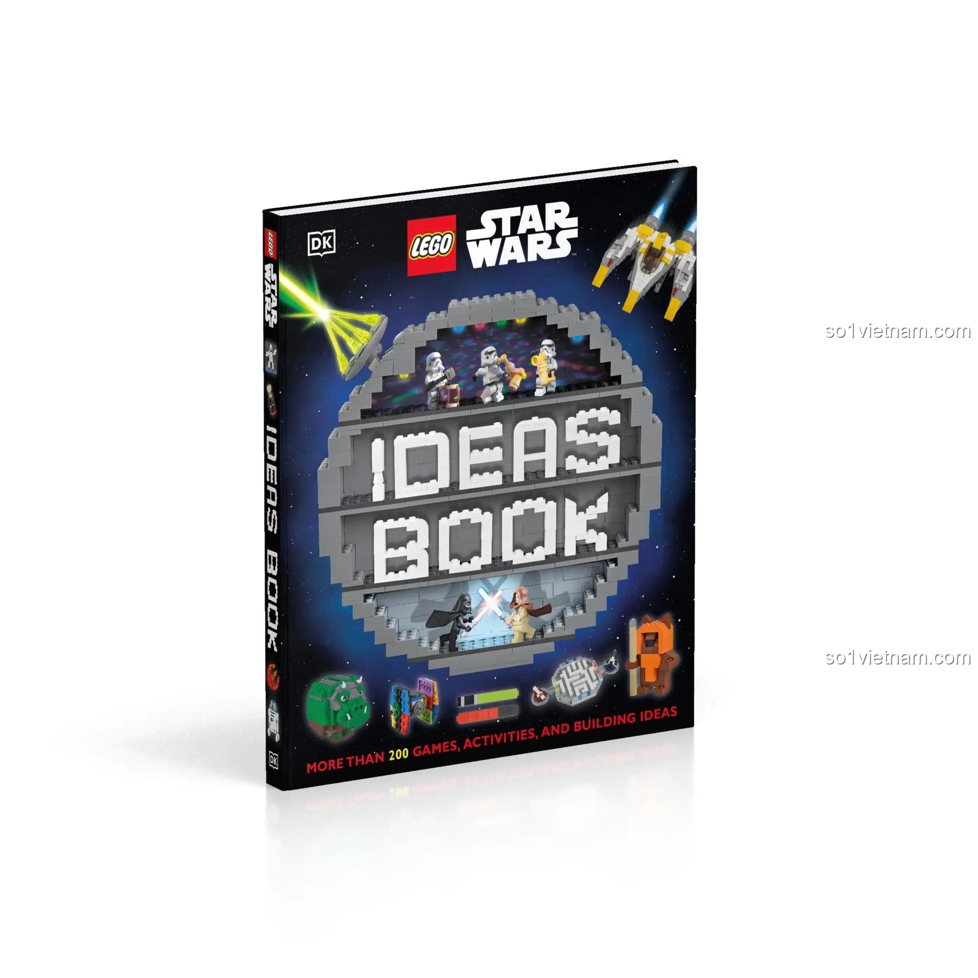 Sách LEGO Star Wars 67058, hơn 200 ý tưởng lắp ráp và trò chơi, món quà giá tốt cho trẻ 6 tuổi yêu Star Wars.