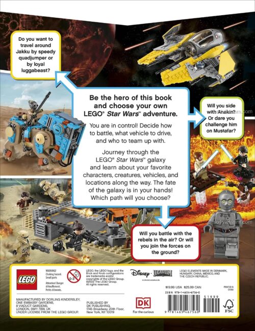Sách Star Wars: Chọn Lối Đi Của Bạn DK ISBN9781465467560, đồ chơi mô hình Sách Chọn Lối Đi Của Bạn, sách phiêu lưu cho bé trai 6 tuổi, giá rẻ