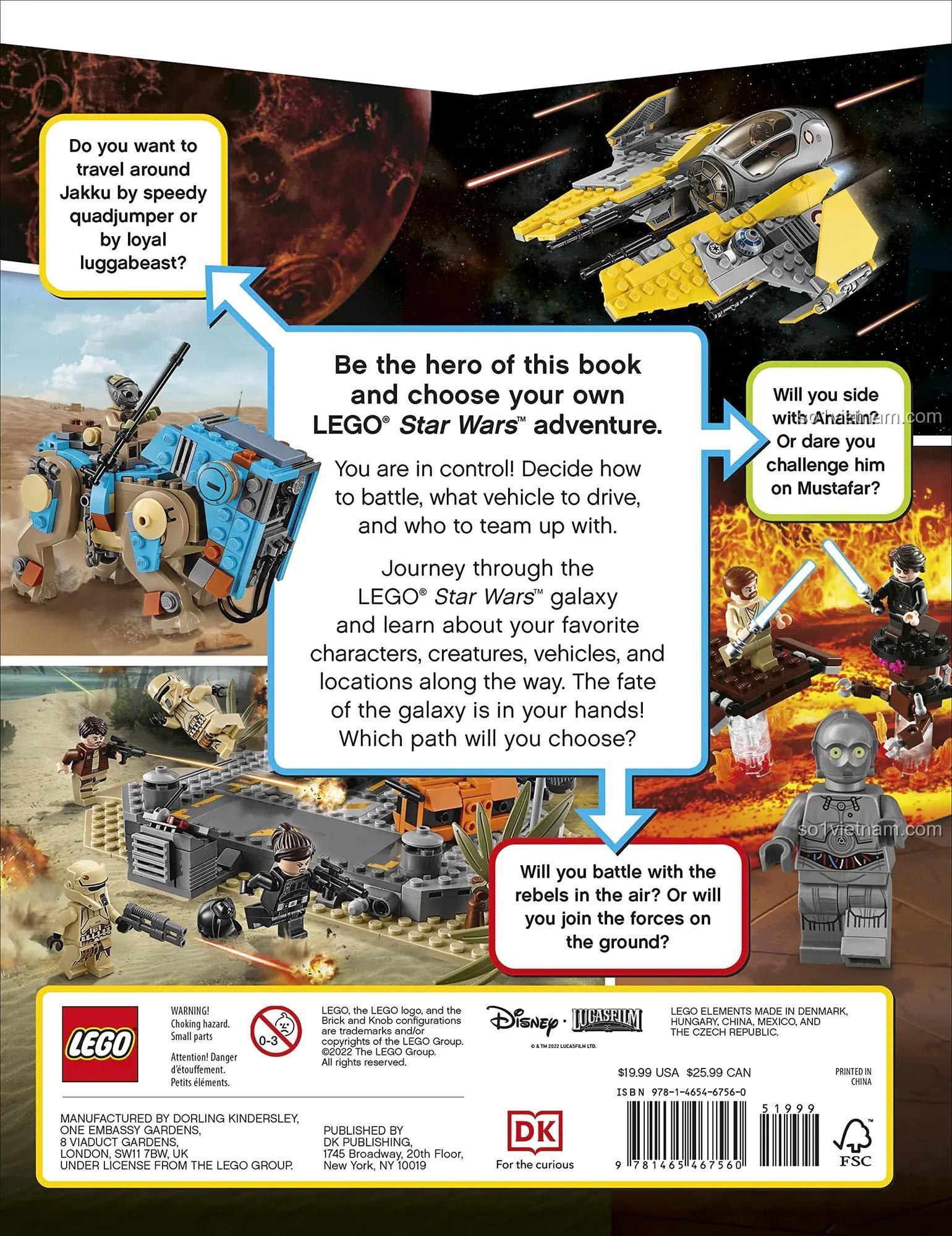 Sách Star Wars: Chọn Lối Đi Của Bạn DK ISBN9781465467560, đồ chơi mô hình Sách Chọn Lối Đi Của Bạn, sách phiêu lưu cho bé trai 6 tuổi, giá rẻ