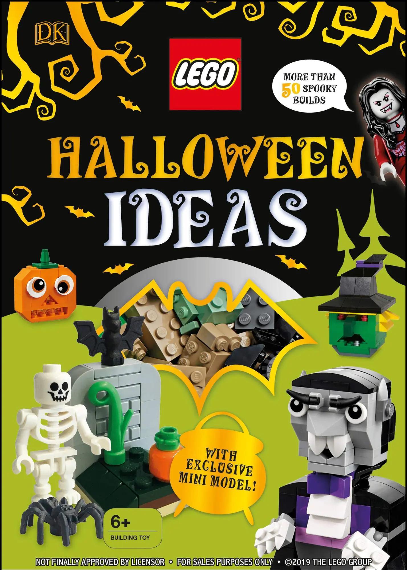 Sách Ý Tưởng Halloween DK ISBN9781465493262 với hơn 50 ý tưởng lắp ráp ma quái, kèm mô hình độc quyền, phù hợp cho bé trai và bé gái 6 tuổi, giá tốt.