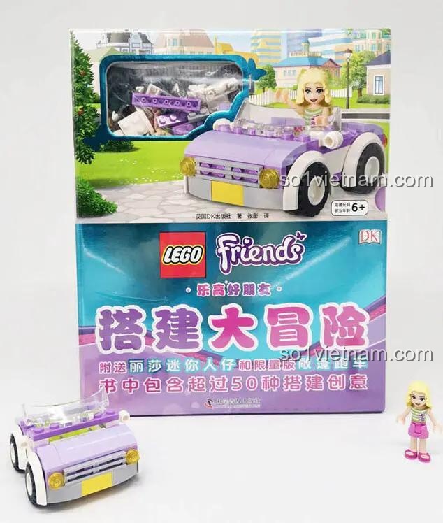 Sách đồ chơi LEGO Friends DK ISBN9787110098899, kèm minifigure và xe lắp ráp, đồ chơi phát triển trí tuệ cho bé gái.