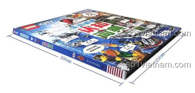 Kích thước Từ điển hình ảnh LEGO City DK, Sách học từ vựng LEGO City ISBN9787110099131 cho bé 6 tuổi, phát triển ngôn ngữ, giá rẻ