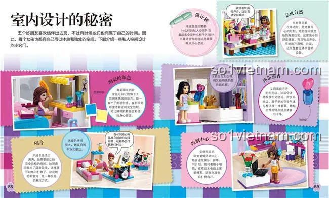 Đồ chơi mô hình Sách hướng dẫn LEGO Friends 099155, khám phá bí mật thiết kế nội thất, kích thích sáng tạo cho bé gái 6 tuổi, giá bình dân.