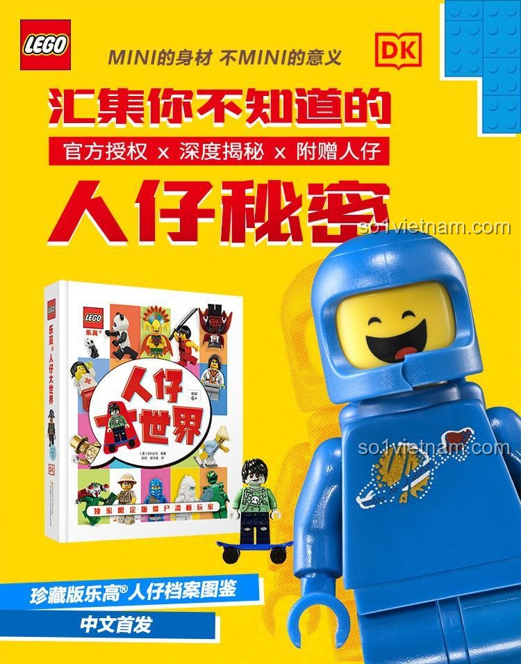 Sách hướng dẫn Tuyển tập Minifigure ISBN9787304102036 chất lượng cao, đáng tiền cho bé gái 6 tuổi