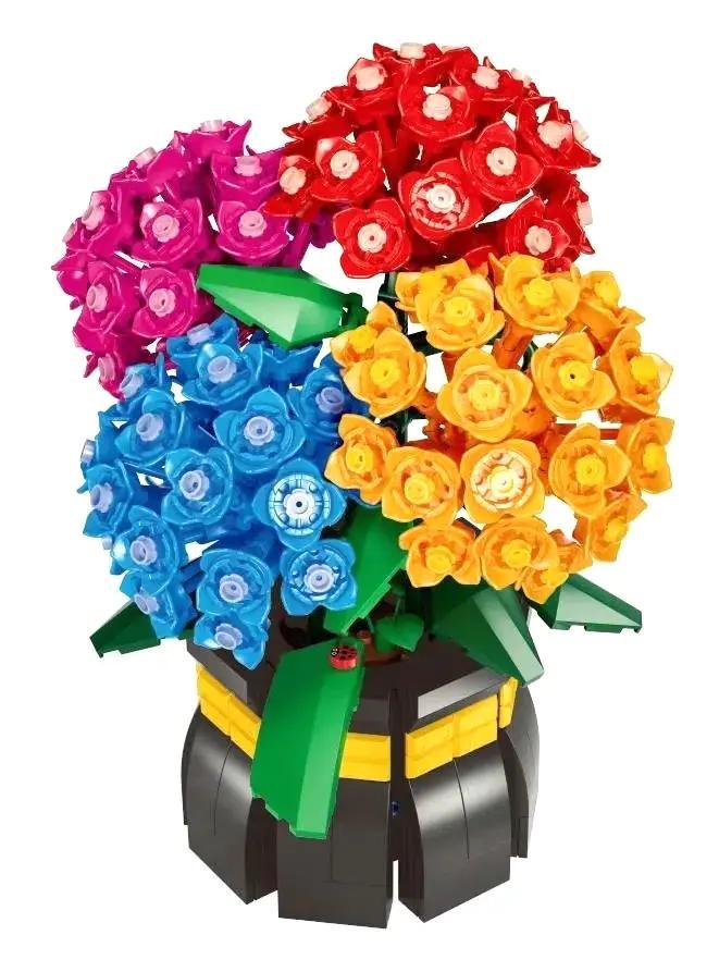 Bộ lắp ghép Cây Hoa Cẩm Tú Cầu DK TEC CREATORS 3030, đồ chơi mô hình cho bé gái 8 tuổi, giá tốt