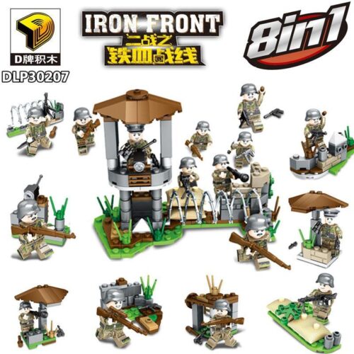 Bộ lắp ghép DLP DLP30207 Lính Quân Sự Thế Chiến II, 8 minifigure độc đáo, tái hiện chân thực chiến trận khốc liệt, đồ chơi lắp ráp cho bé trai 6 tuổi giá tốt.