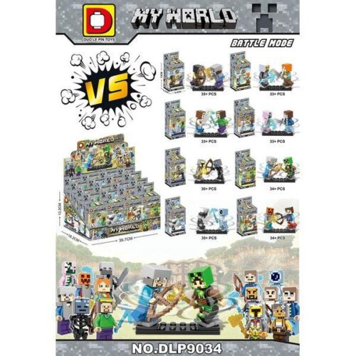 Bộ lắp ghép DLP9034 Minifigure Minecraft 8 kiểu, đồ chơi lắp ráp nhân vật Minecraft cho bé trai 6 tuổi, giá tốt.