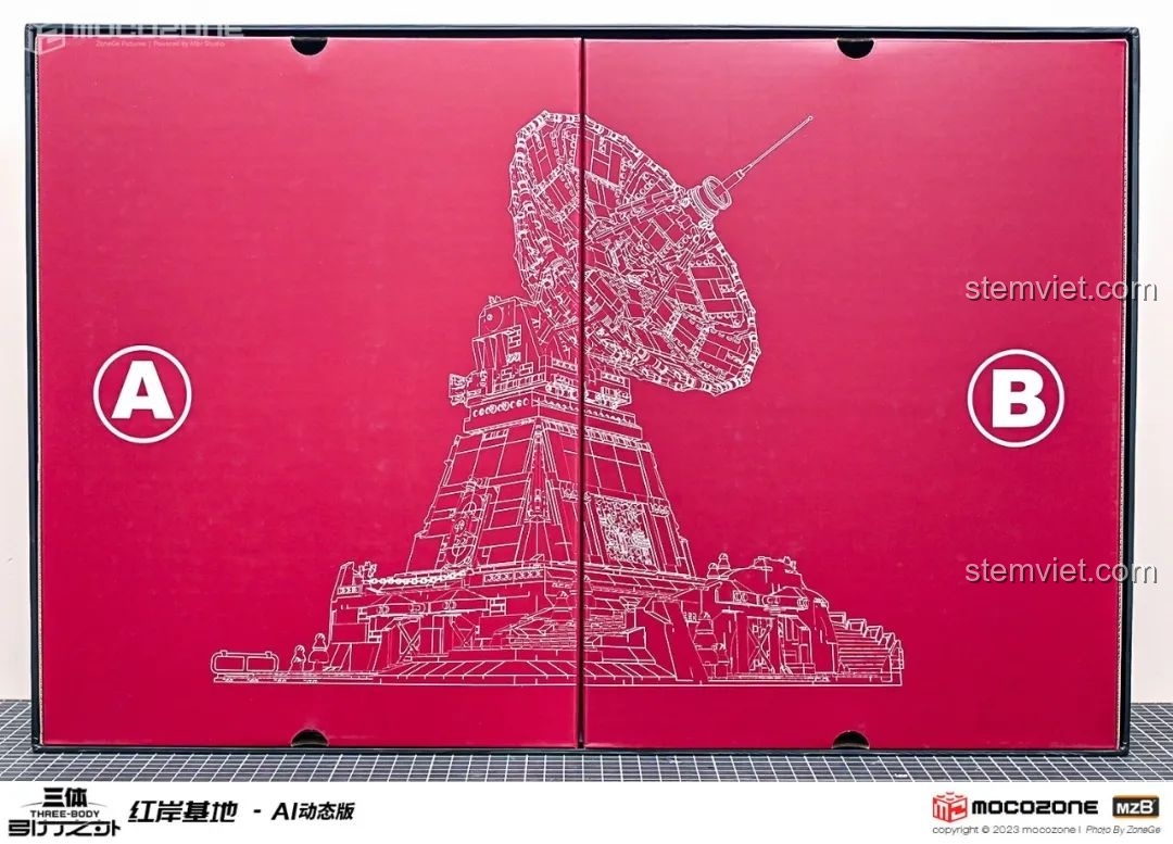 Hai hộp nhỏ A và B bên trong bộ lắp ráp Hồng Ngạn Cơ Địa (Red Coast Base) Tam Thể Yangheda YHD.