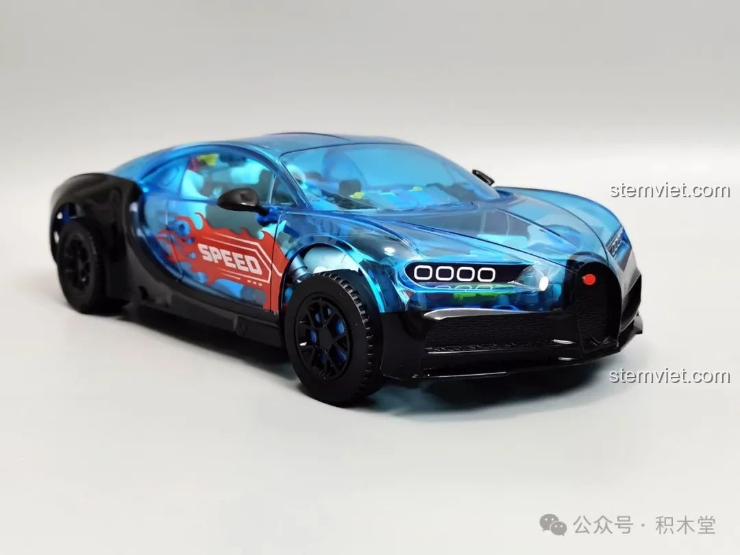 Ảnh 27 của bộ lắp ráp JAKI JK8808 Siêu Xe Khái Niệm Phantom, thành phẩm nhìn ngang. Đây là một bộ đồ chơi Mô hình siêu xe JK 8808 đáng tiền.