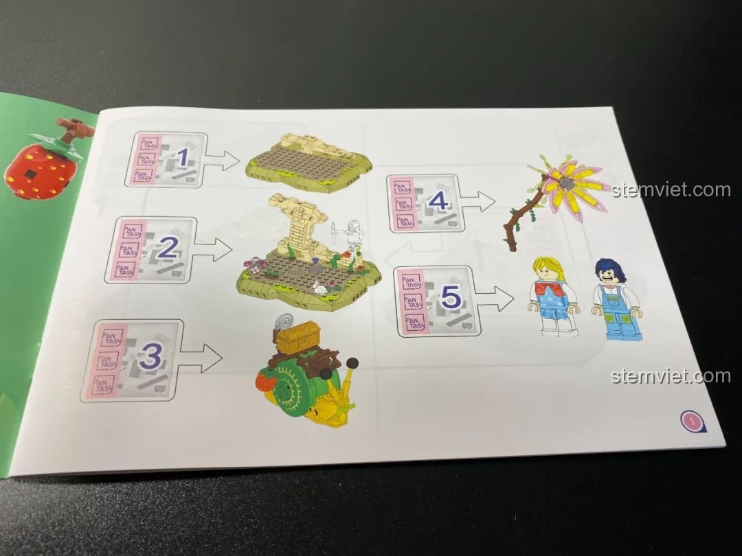 Tổng quan sách hướng dẫn đồ chơi lắp ráp Pantasy 15003 Nàng Công Chúa Ốc Sên, độ khó bộ lắp ghép Pantasy