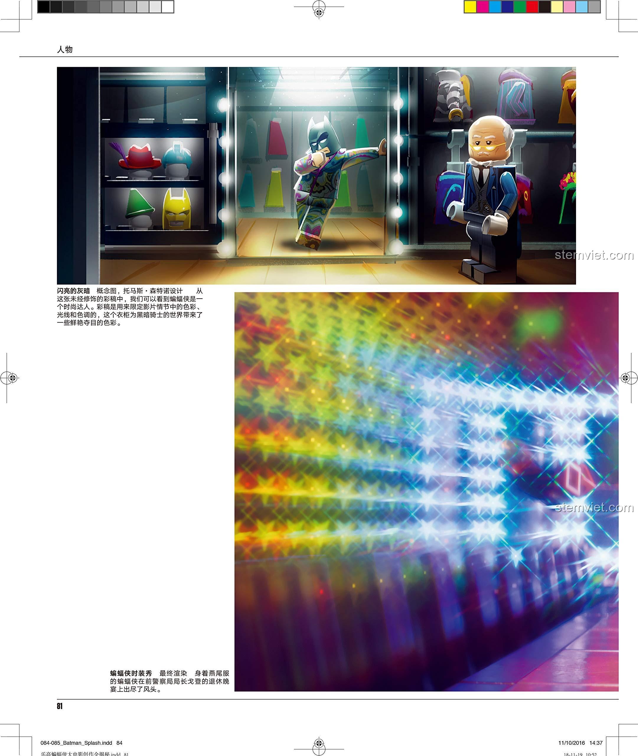 Sách nghệ thuật ISBN9787304093211 trưng bày các bộ trang phục khác nhau của Batman.