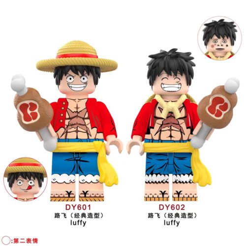 Bộ 2 đồ chơi mô hình Luffy DY Minifigs DY602 phong cách cổ điển, bộ lắp ghép Monkey D. Luffy cho bé trai 8 tuổi, giá tốt