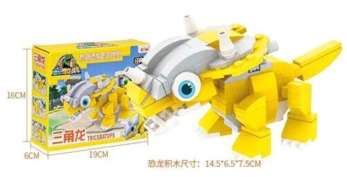 Bộ Lắp Ghép Mô Hình Khủng Long Triceratops Vàng EAKI NBXJ1002