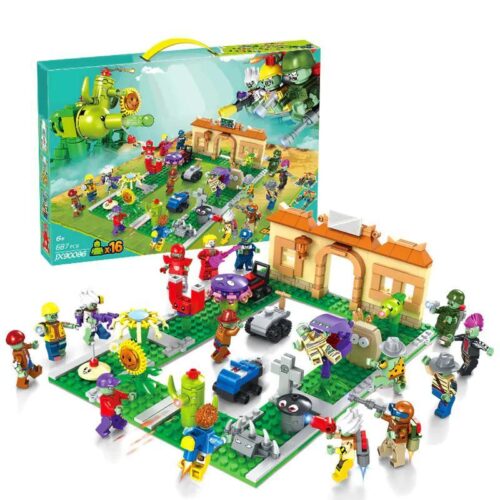 Bộ lắp ghép Elephant DZ0004 Plants vs. Zombies 687 chi tiết, đồ chơi lắp ráp cho bé trai 5 tuổi, giá tốt