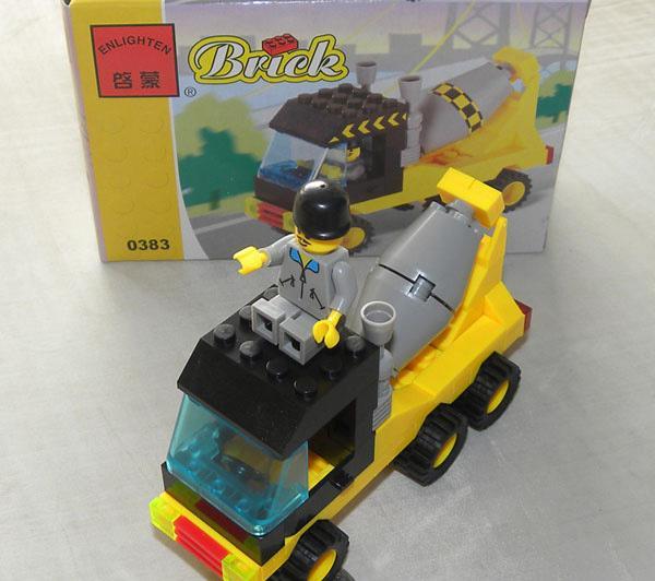 Bộ lắp ghép Enlighten 0383 Xe Trộn Bê Tông giá tốt cho bé trai 6 tuổi, đồ chơi lắp ráp Xe Công Trình chất lượng cao.