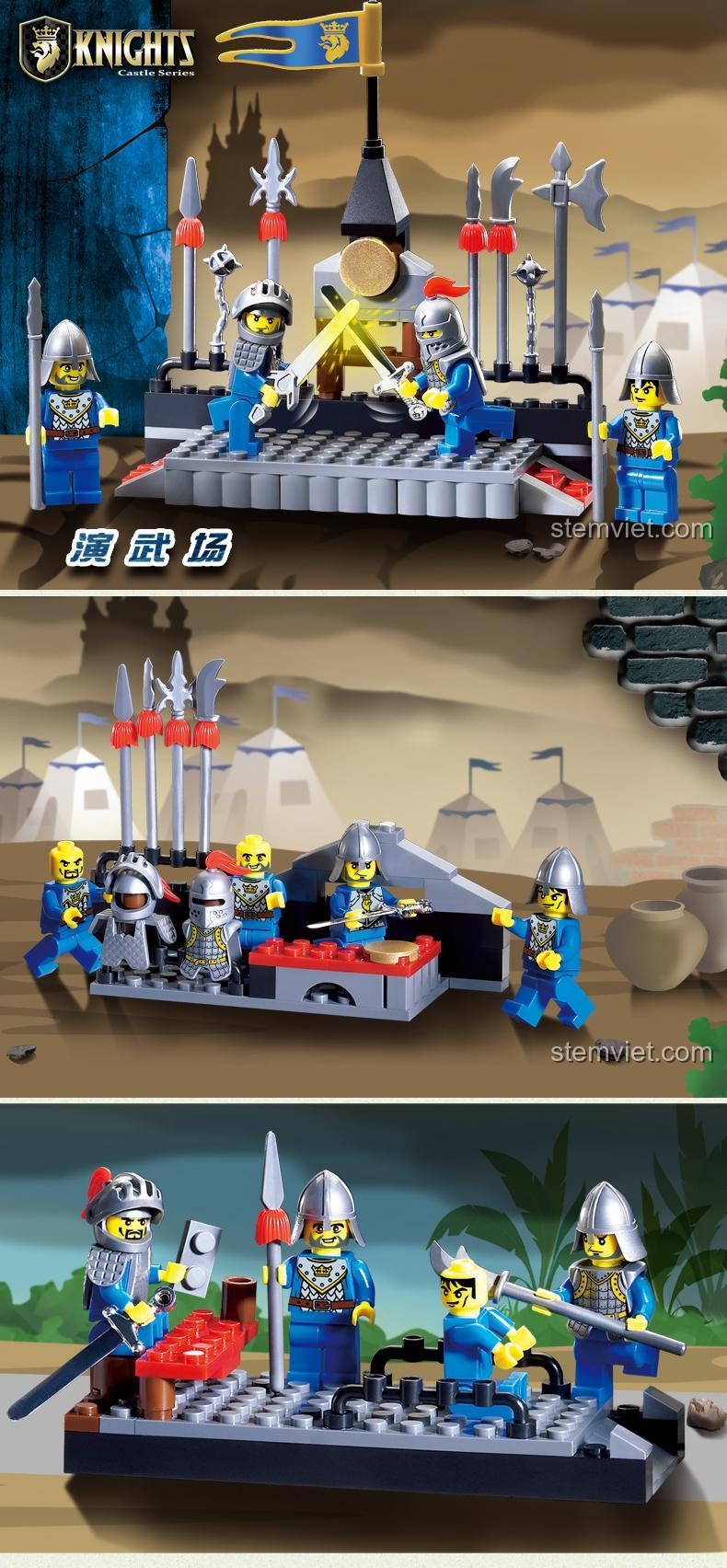 Tổng hợp các cảnh chơi của đồ chơi mô hình Mô Hình Hiệp Sĩ Enlighten 1014, thể hiện tính năng và chi tiết sản phẩm.