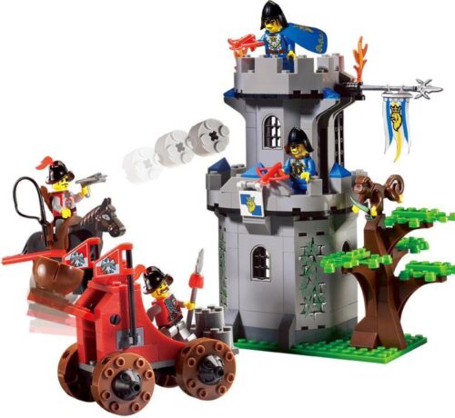 Bộ lắp ghép Lâu đài Hiệp sĩ Enlighten 1019 với máy bắn đá, 3 minifigures hiệp sĩ, pháo đài kiên cố, phù hợp bé trai 6 tuổi, giá tốt.