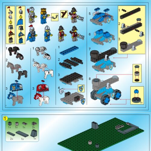 Lâu Đài Hiệp Sĩ Đại Bàng Enlighten 1021 hướng dẫn lắp ghép Enlighten 021 Lâu Đài Hiệp Sĩ