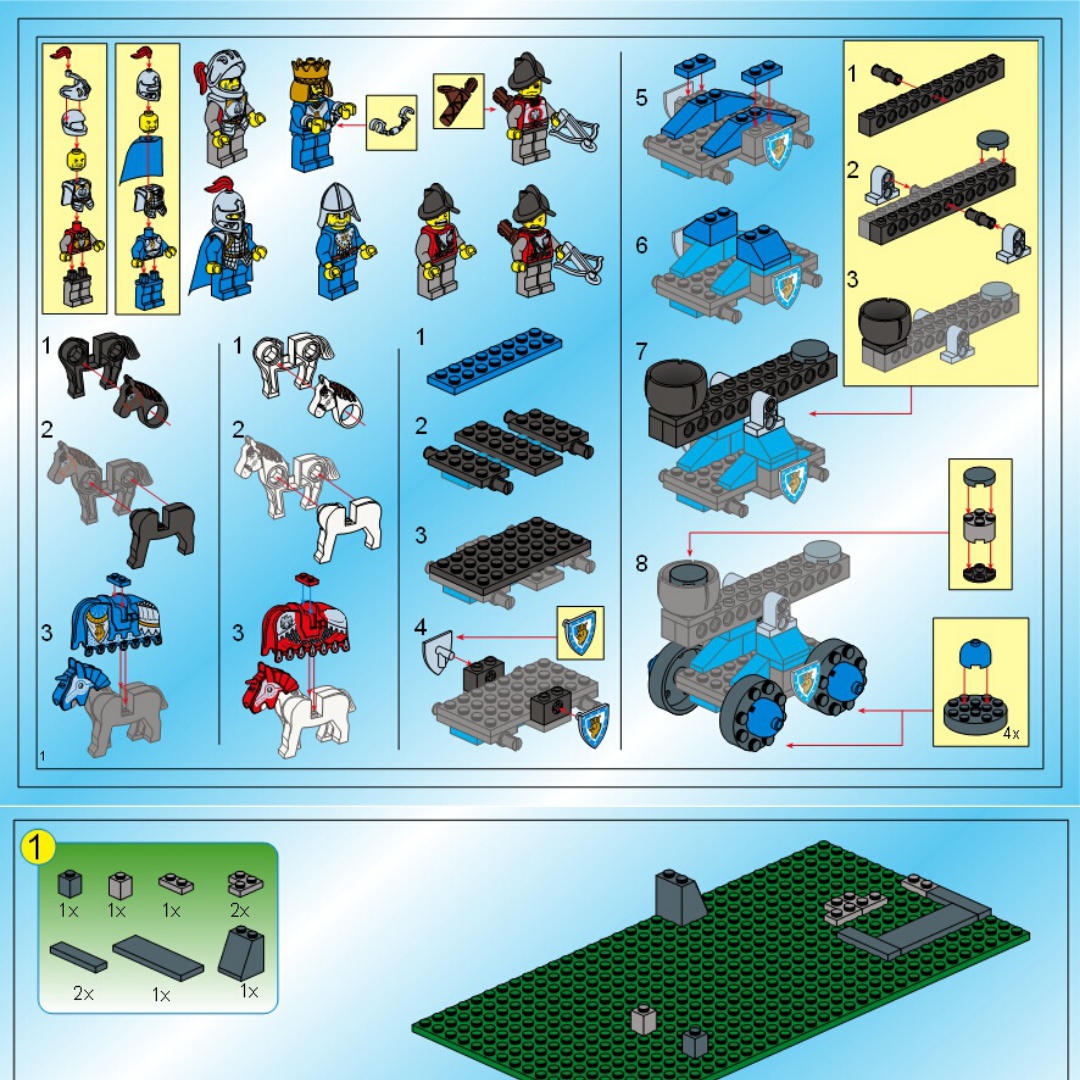 Lâu Đài Hiệp Sĩ Đại Bàng Enlighten 1021 hướng dẫn lắp ghép Enlighten 021 Lâu Đài Hiệp Sĩ