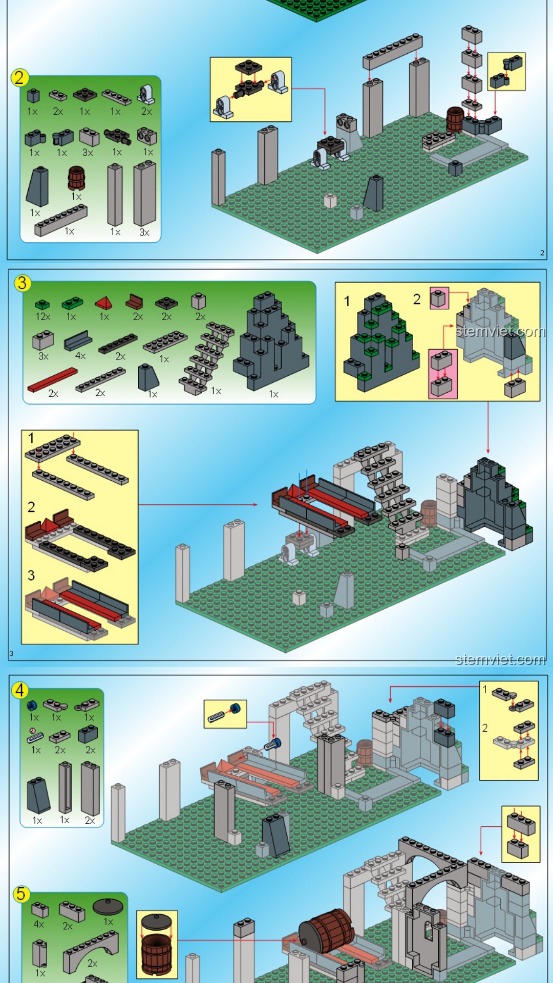 Lâu Đài Hiệp Sĩ Enlighten 1021 hướng dẫn lắp ghép Enlighten 21 Lâu Đài Thời Trung Cổ