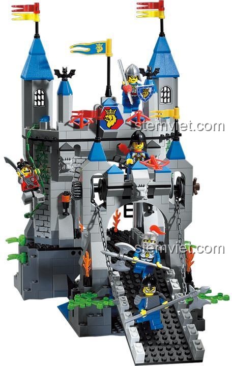 Bộ xếp hình Enlighten 1022 Lâu Đài Hiệp Sĩ Cầu Treo Sư Vương với các hiệp sĩ và cầu treo, đồ chơi mô hình giá rẻ cho bé trai.