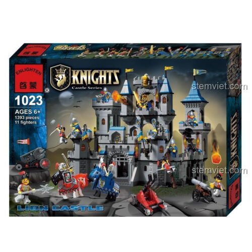 Hộp bộ xếp hình Lâu đài Hiệp Sĩ Enlighten 1023, đồ chơi lắp ráp cho bé trai 6 tuổi, chất lượng cao