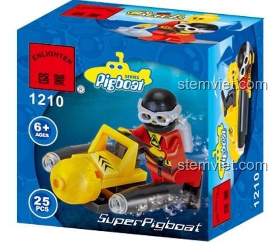 Hộp bộ đồ chơi ENLIGHTEN 1210 Tàu lặn SuperPigboat