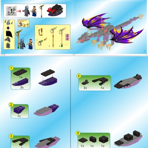 Rồng Tử Linh Hải Tặc Enlighten 1306 hướng dẫn lắp ghép Enlighten Keeppley 1306 Quái vật Rồng