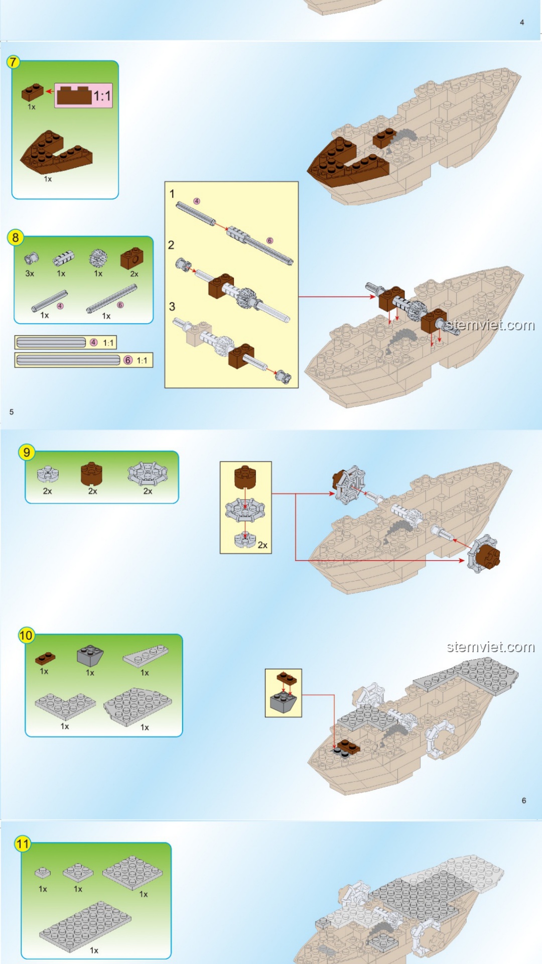 Tàu Con Trai Đại Dương Enlighten 1307 hướng dẫn lắp ráp Enlighten ENLIGHTEN1307 Tàu Con Trai Đại Dương