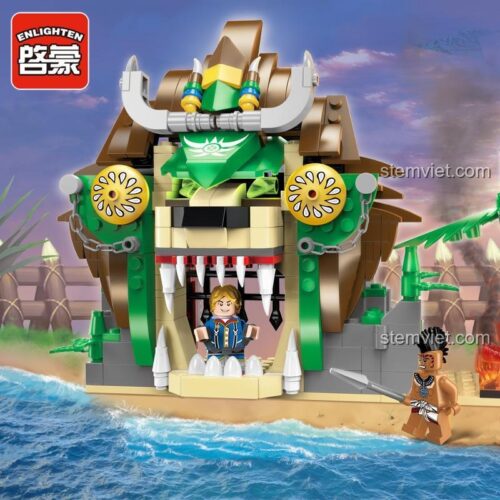 Hộp bộ lắp ghép Ngục tù Hải Tặc Enlighten 1308, hiển thị số mảnh 328 và độ tuổi 6+, chất lượng cao.