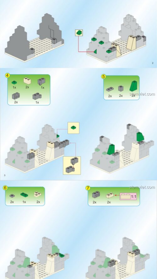 Sách hướng dẫn Enlighten 1308 Nhà tù Sư Tử, Sách Enlighten 1308 Mô hình nhà tù sư tử, Hướng dẫn lắp ghép Enlighten 1308 Nhà tù Sư Tử, Hướng dẫn lắp ráp Enlighten 1308 Nhà tù hải tặc PDF gốc chất lượng cao