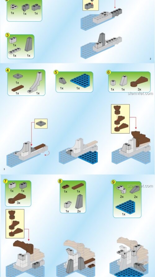 Ngôi nhà pháp sư Enlighten 1309 hướng dẫn lắp ráp Enlighten 1309 Ngôi nhà hải tặc