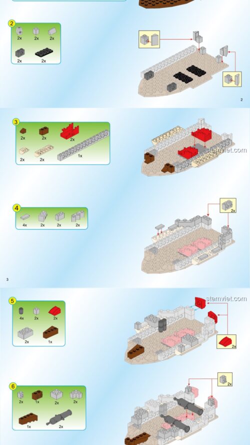 Chiến Hạm Hải Tặc Enlighten 1312 hướng dẫn lắp ghép Enlighten 1312 Chiến Hạm Thiết Giáp