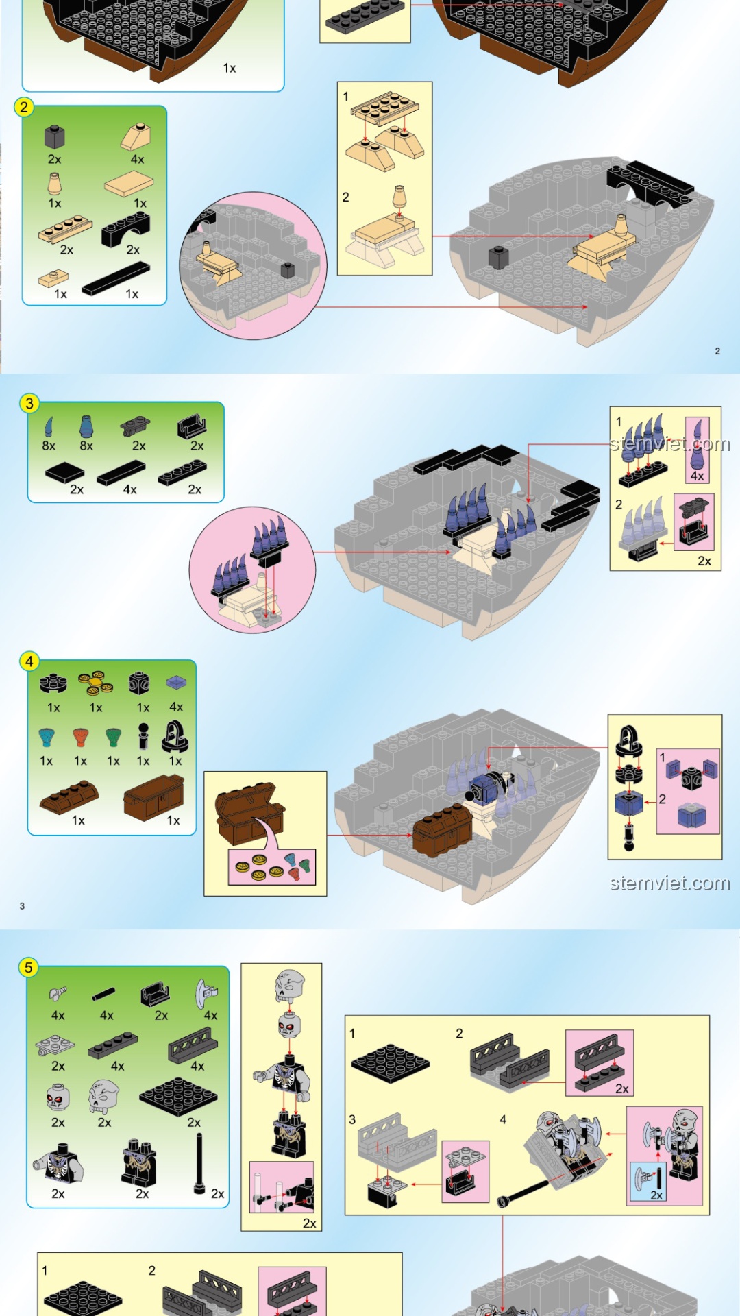 Mô hình Tàu Hải Tặc Hắc Tướng Quân Enlighten 1313 hướng dẫn lắp ráp Enlighten 313 Mô hình Thuyền Hải Tặc Hắc Tướng Quân