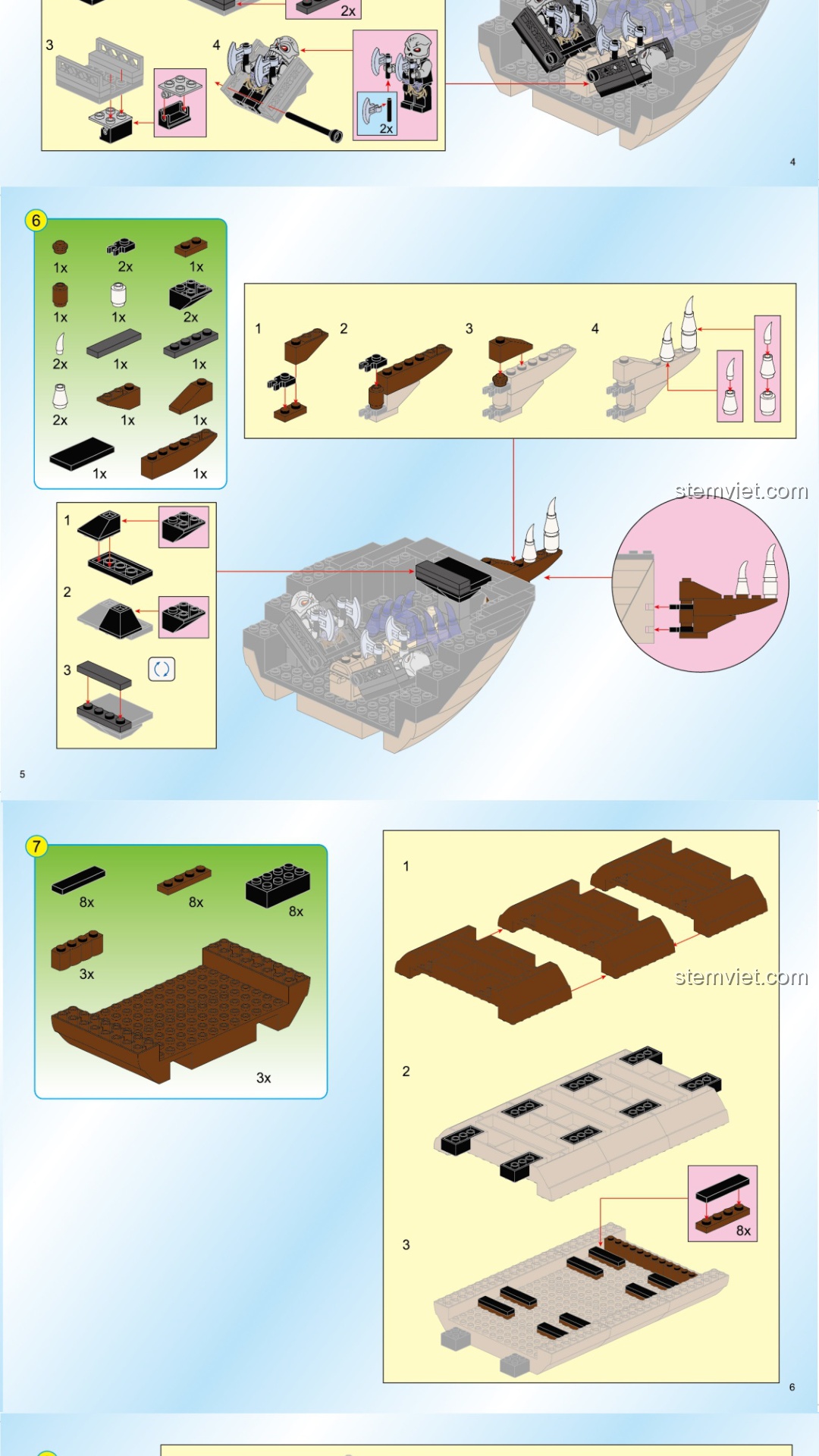Thuyền Hải Tặc Hắc Tướng Quân Enlighten 1313 hướng dẫn lắp ráp Enlighten Qman 1313 Thuyền Hải Tặc Hắc Tướng Quân