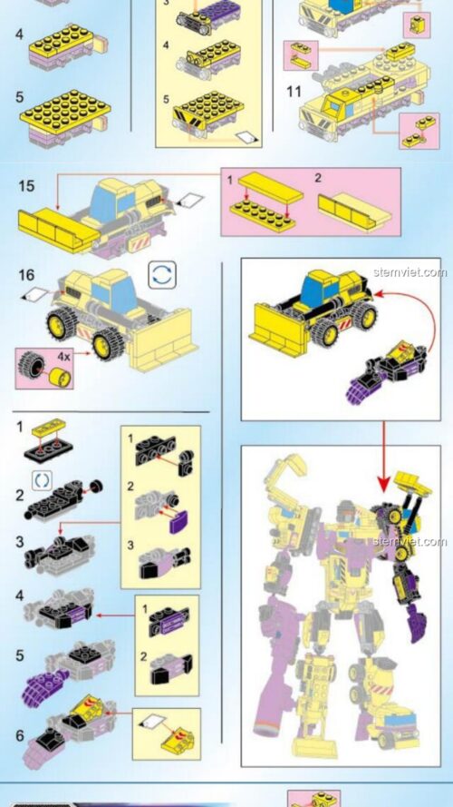 Robot Biến Hình 7 trong 1 Enlighten 1401-1 hướng dẫn Enlighten 1401 1 Chiến Thần Sáng Tạo 7 trong