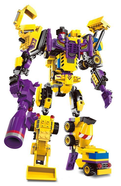 Bộ lắp ráp Chiến thần Sáng tạo Enlighten 1401-3, đồ chơi mô hình Robot 7 trong 1 màu vàng tím, phù hợp bé trai 6 tuổi, giá tốt.