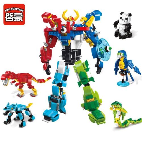 Bộ đồ chơi Robot Chiến Thần Không Gian Enlighten 1403-5 5 trong 1 hợp thể, mô tả sức mạnh hợp thể và biến hình đỉnh cao, phù hợp cho bé trai 6 tuổi, giá tốt.