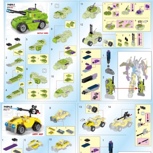 Robot Biến Hình Hợp Thể Destroyer Ares 6 trong 1 Enlighten 1404 hướng dẫn lắp ghép Enlighten 1404 Robot Biến Hình 6 trong 1