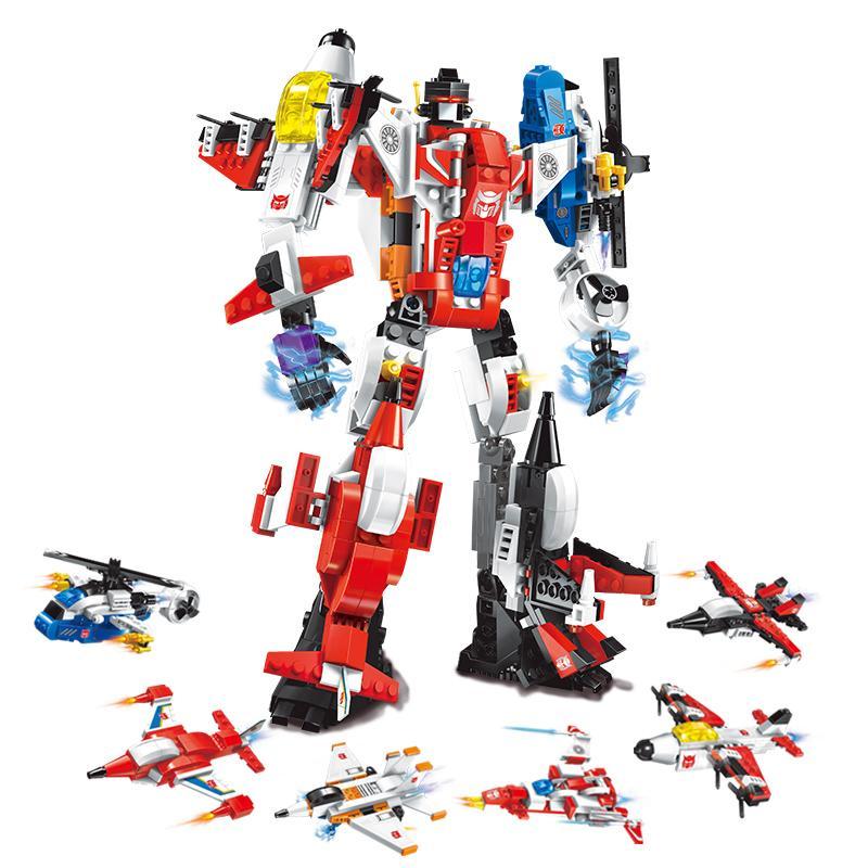 Bộ đồ chơi Robot Biến Hình Thiên Khiển Chiến Thần 6 Trong 1 Enlighten 1405-1, mô hình robot chiến đấu mạnh mẽ cho bé trai 6 tuổi, giá tốt