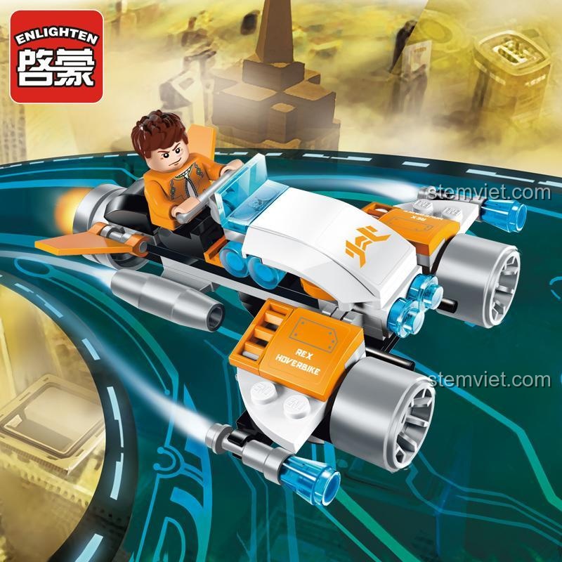 Đồ chơi lắp ráp Enlighten 1603 Xe Hover Bike, một trong 4 mẫu xe chiến đấu không gian, chi tiết cao, cho bé trai 6 tuổi, giá tiết kiệm.