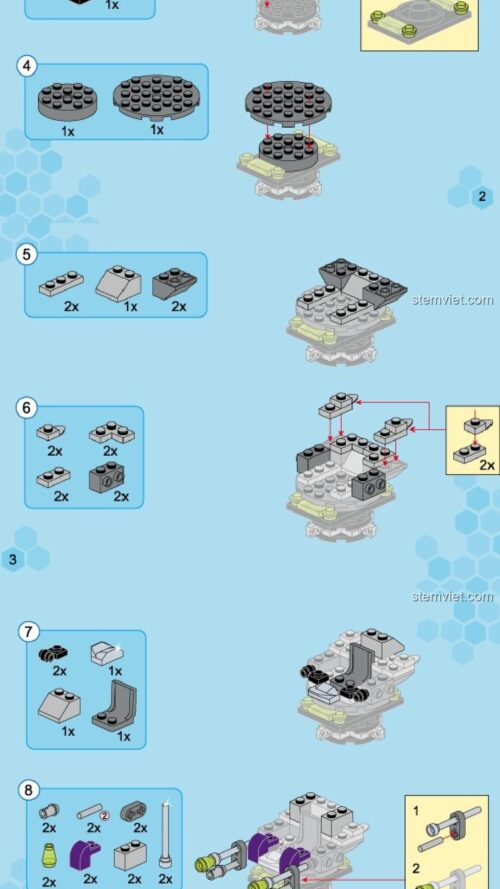 Robot ngoài hành tinh Enlighten 1605 sách lắp ghép Enlighten 5 Chiến binh không gian hướng dẫn Enlighten 05 Robot chiến đấu không gian