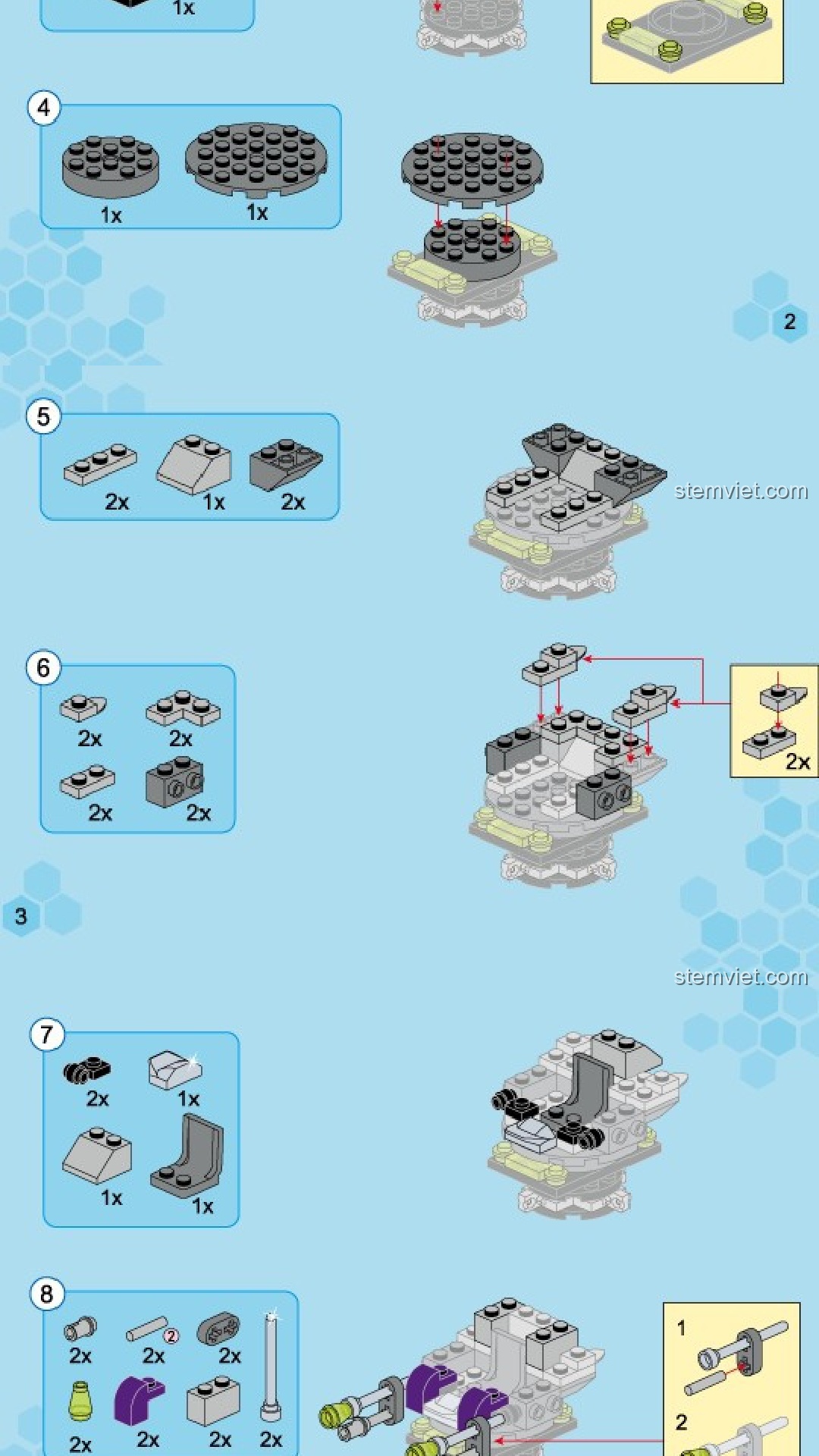 Robot ngoài hành tinh Enlighten 1605 sách lắp ghép Enlighten 5 Chiến binh không gian hướng dẫn Enlighten 05 Robot chiến đấu không gian