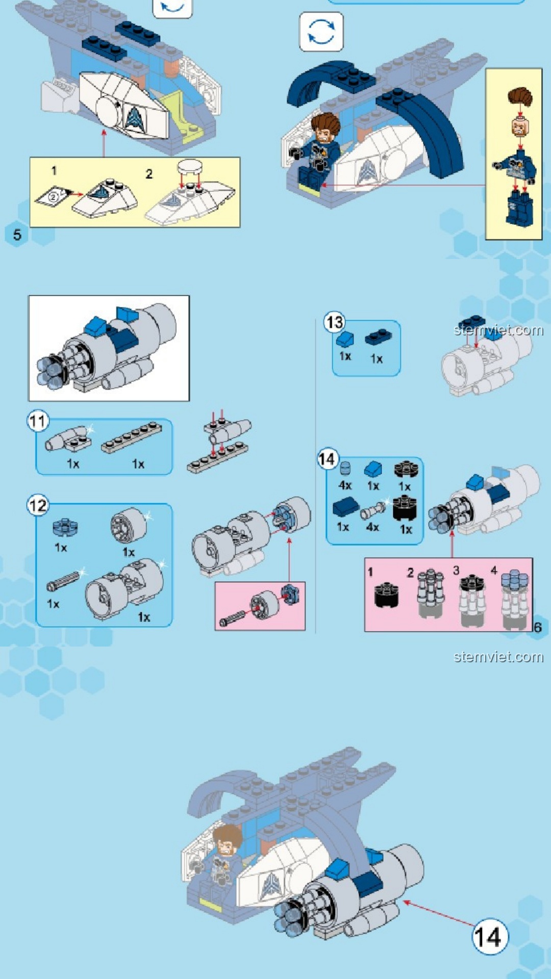 Robot cảnh sát Enlighten 1606 sách hướng dẫn Enlighten 06 Tàu chiến đấu không gian